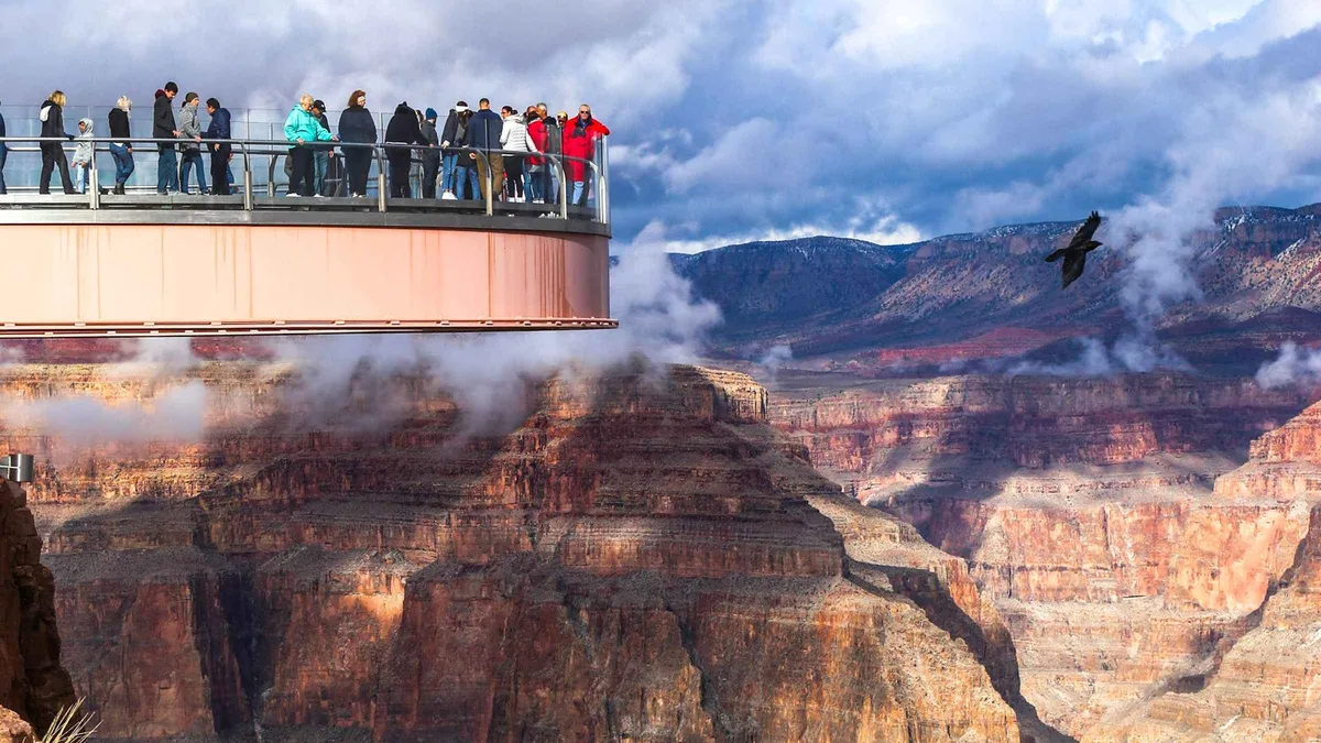 Small-crowd route, breakfast on a Grand Canyon tour from Las Vegas, Nevada