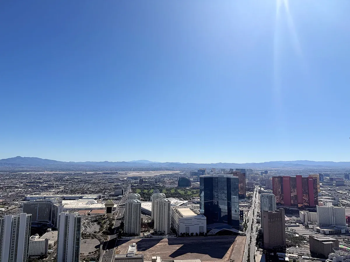 Las Vegas Strip skyline, the starting point for a Grand Canyon tour from Las Vegas, Nevada.
