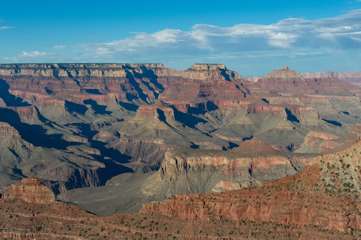 Canyon view from Mather Point, a stop on a Grand Canyon tour from Las Vegas, Grand Canyon South Rim, Arizona.