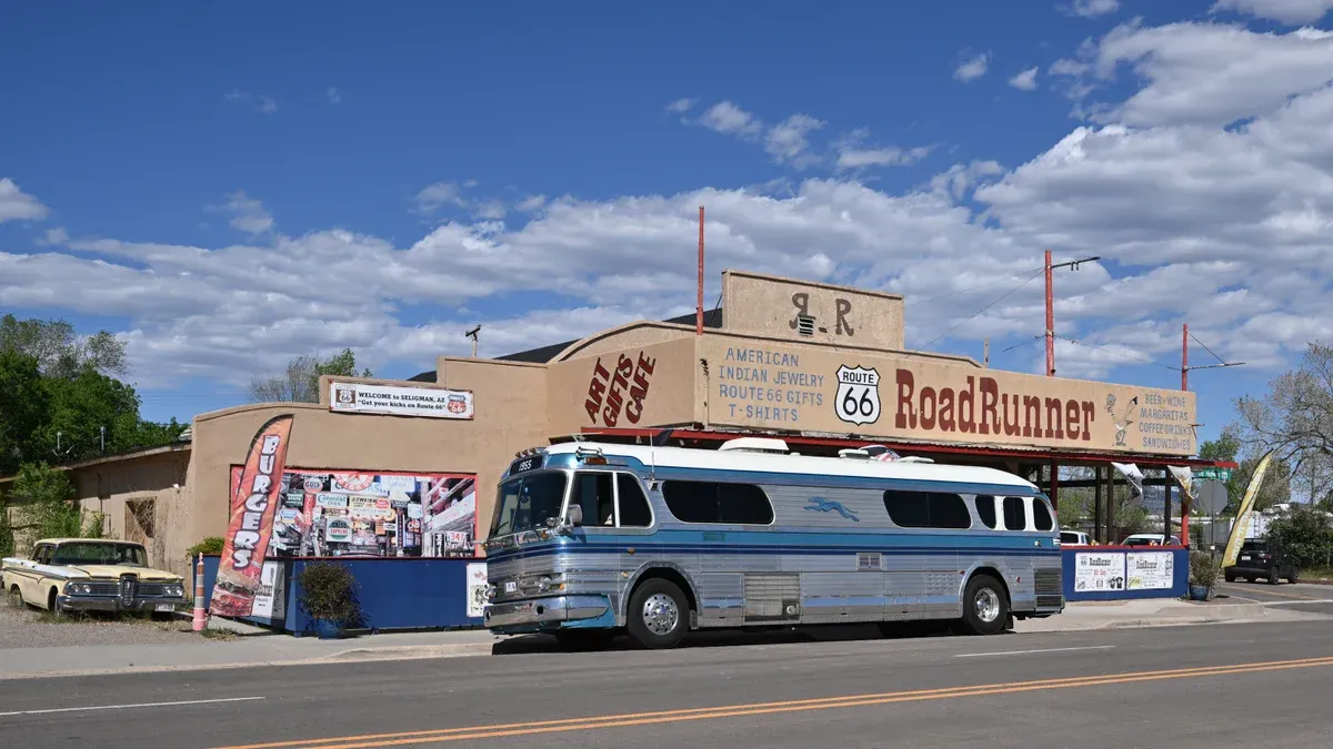 Route 66 roadside stop in Seligman, passed on a Grand Canyon tour from Las Vegas, Arizona.